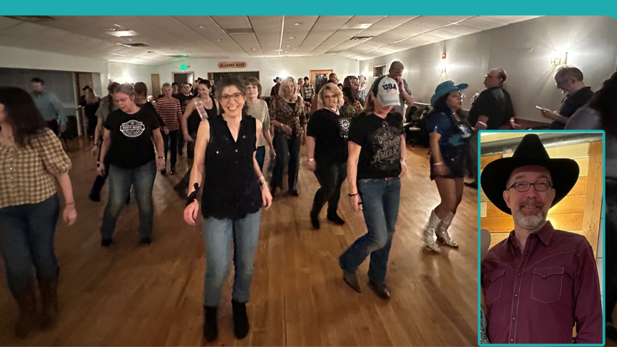 Country line dancing